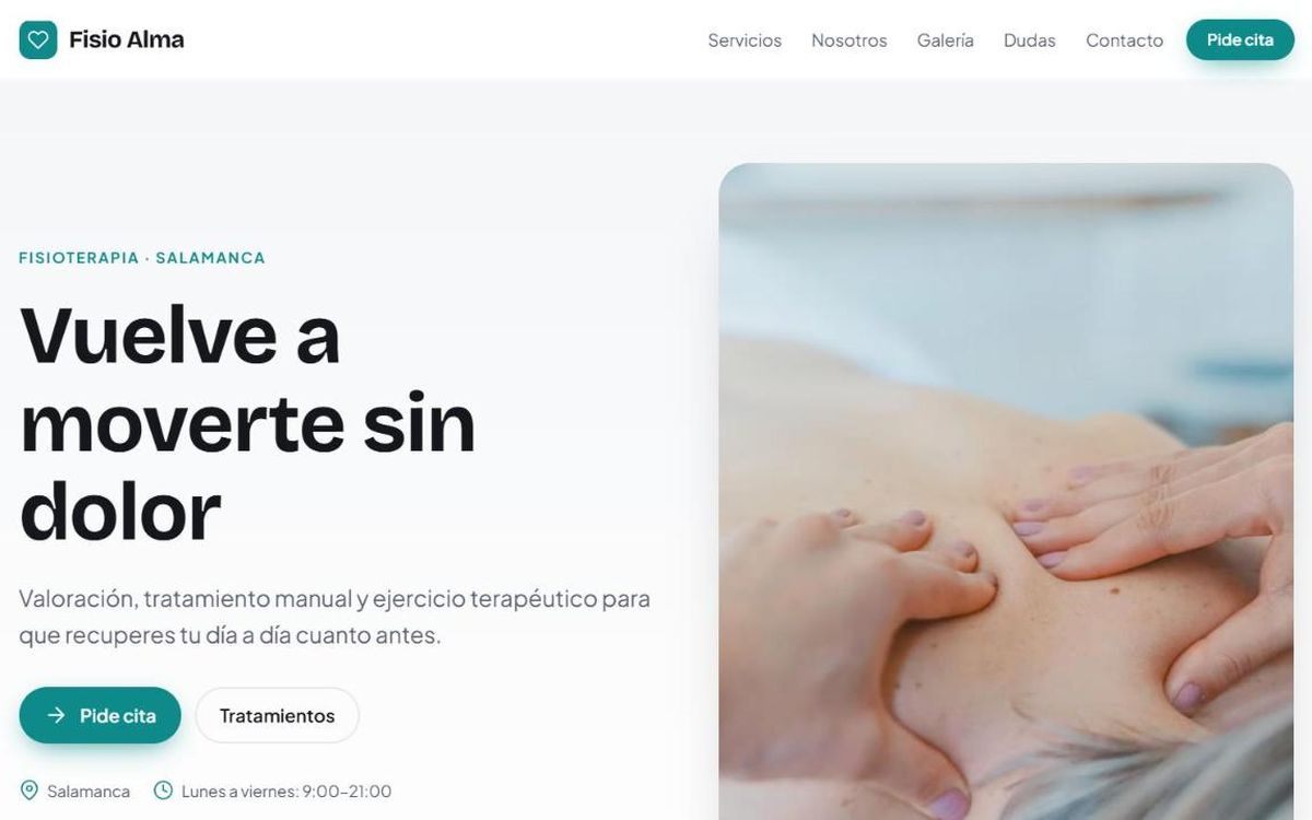 Ejemplo de web creada por Visto Bueno